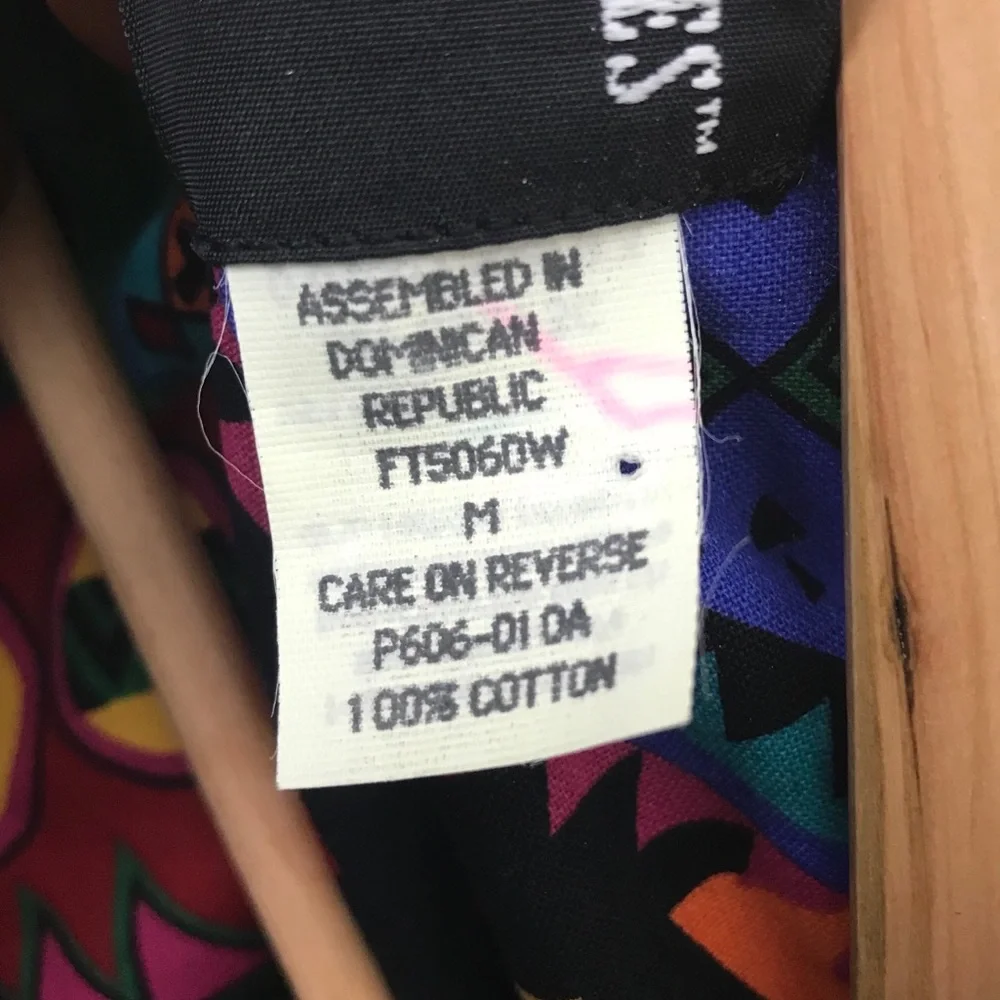 VINTAGE Tribal Aztec Print Button Down Shirt - M - Picture 8 of 8